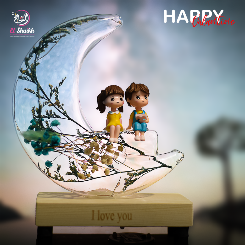 بلورة زجاجية مضيئة - هلال الكابلز