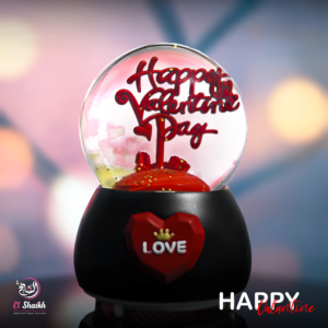 بلورة زجاجية مضيئة - هابي فلانتين داي