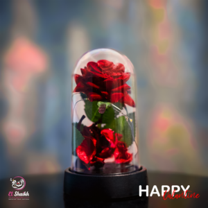 بلورة زجاجية مضيئة - وردة