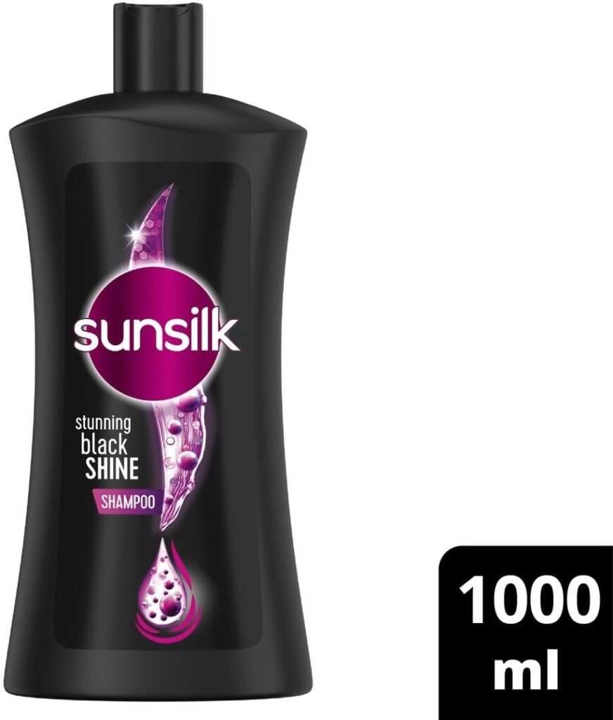 صنسيلك شامبو لمعان للشعر الاسود 1 لتر