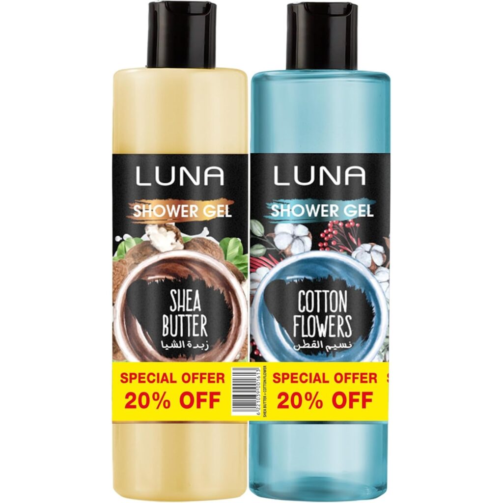 لونا شاور شيا 500مل + قطن 500 مل