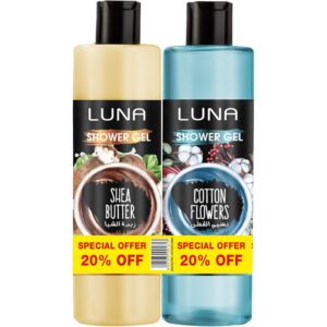 لونا شاور شيا 500مل + قطن 500 مل