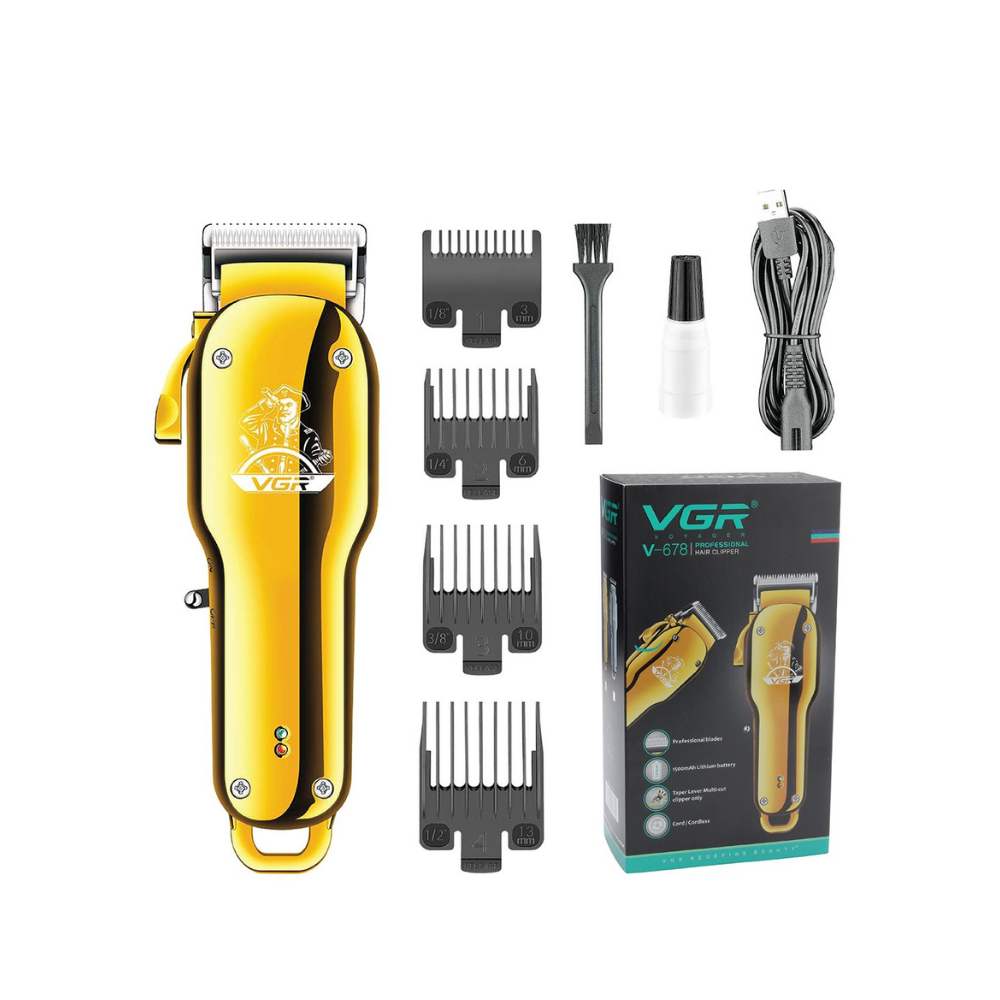 ماكينة حلاقة الشعر V-678 لاسلكية احترافية قابلة لاعادة الشحن