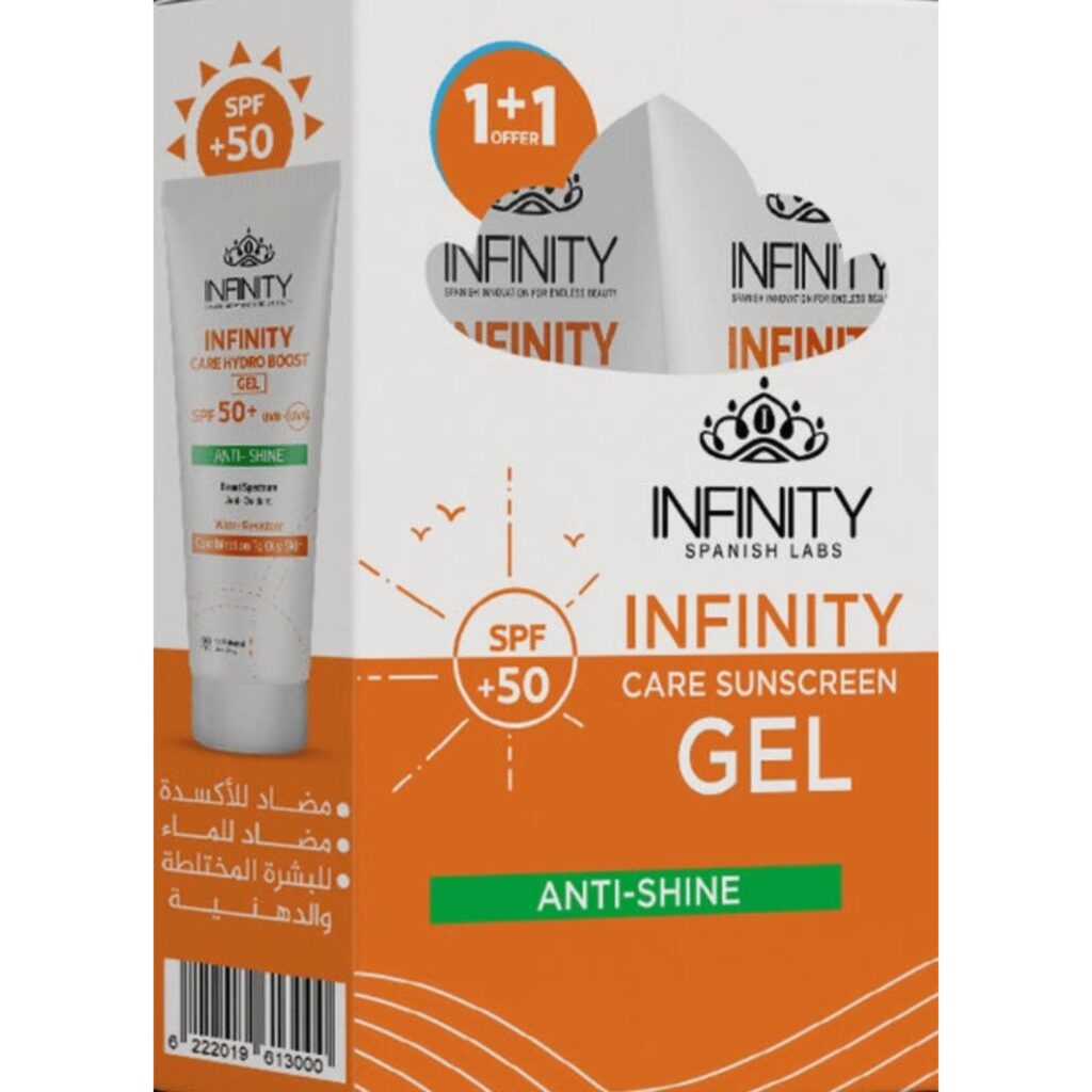 انفينيتى صن بلوك جيل معامل حماية +50 عرض 2 ق 60جم